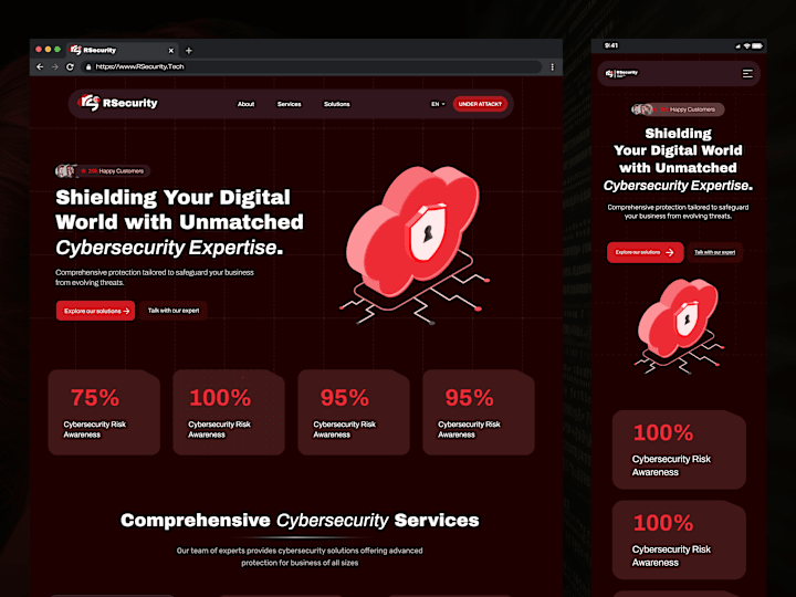 Cover image for RSecurity Cybersecurity Website Development