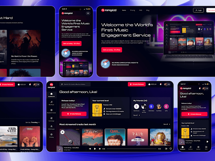 Cover image for 🥁 UX/UI design of the Music Platform