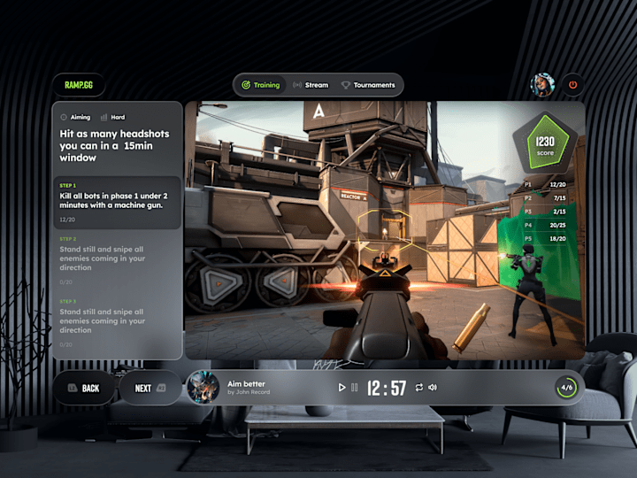 Cover image for Gaming AR interface