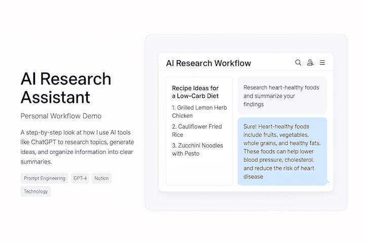 Cover image for AI-Powered Research Assistant Workflow