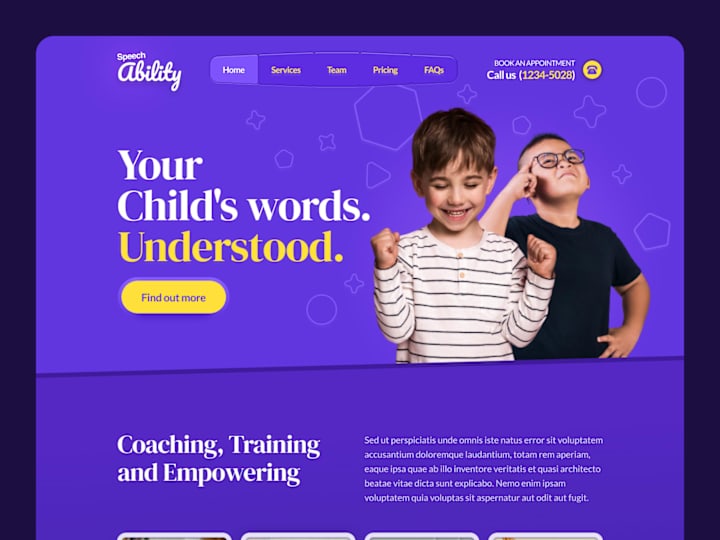 Cover image for Landing Page Design | Speech Ability