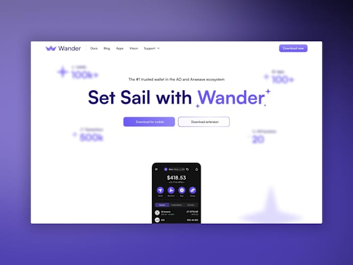 Cover image for Wander | Branding, Website, Webflow