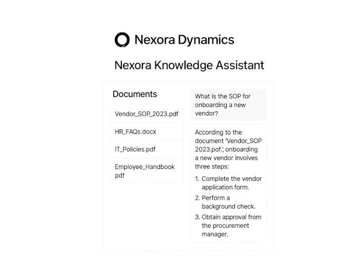 Cover image for Nexora Dynamics – Custom AI Knowledge Assistant