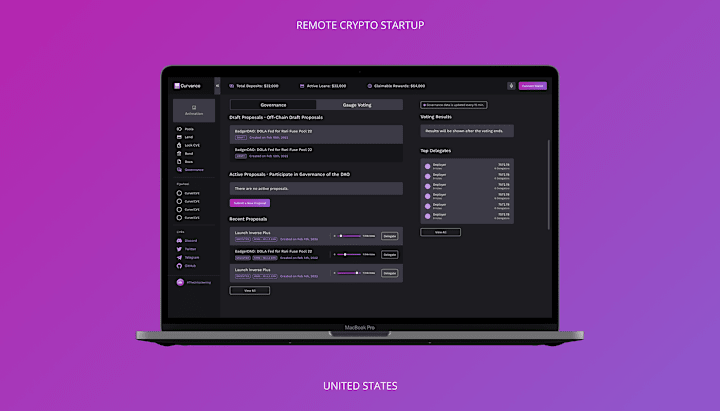 Cover image for SaaS Dashboard for Crypto Startup