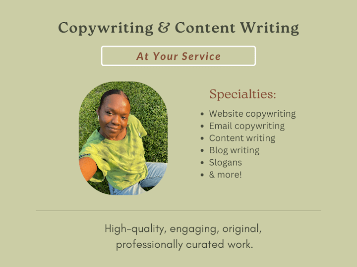 Cover image for Copywriter & Content Writer