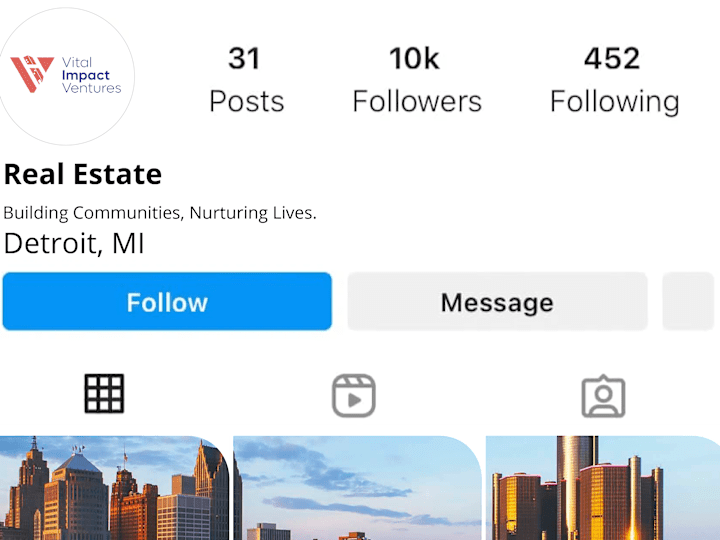 Cover image for Instagram Social Media Management for Vita Impacts Venture