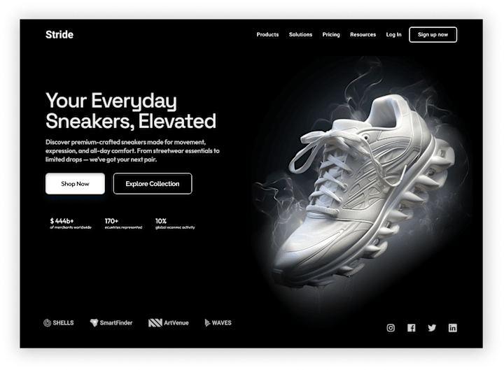 Cover image for Stride - Your Everyday Sneakers, Elevated
