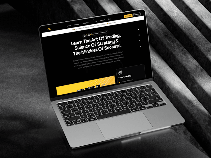 Cover image for Redesigning a Forex Academy Website to Improve Performance.