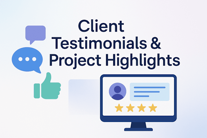 Cover image for Client Testimonials & Project Highlights from Upwork