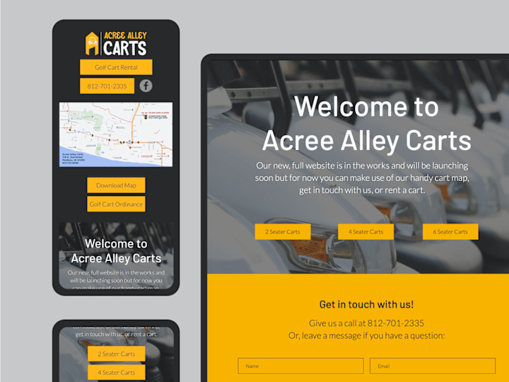 Cover image for Acree Alley Cart Landing Page