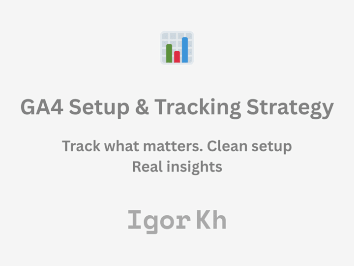 Cover image for Google Analytics 4 Setup & Event Tracking Strategy
