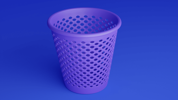 Cover image for Modern Perforated Waste Basket 3D Model