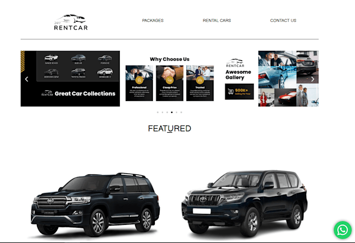 Cover image for Business Website (Rent a Car)