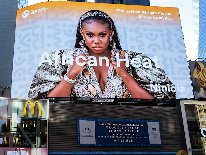 Cover image for Collaboration with Spotify, Niniola - Times Square NY