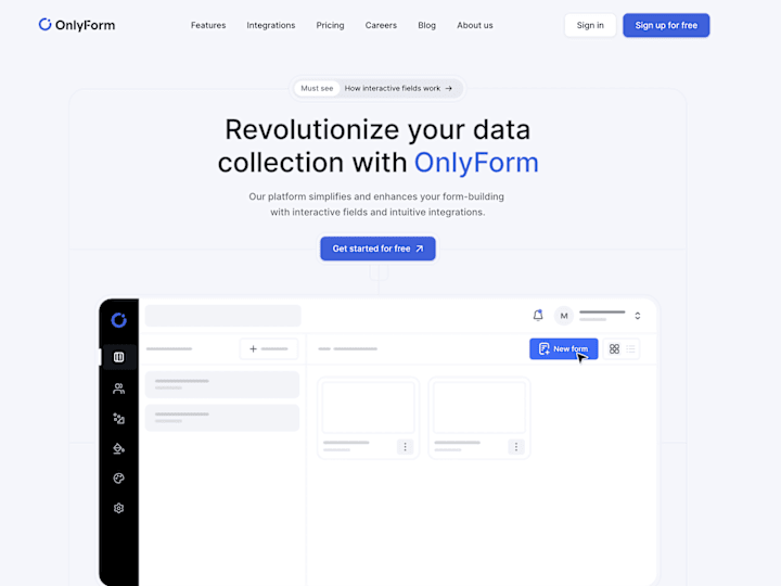 Cover image for OnlyForm - Revolutionize your data collection