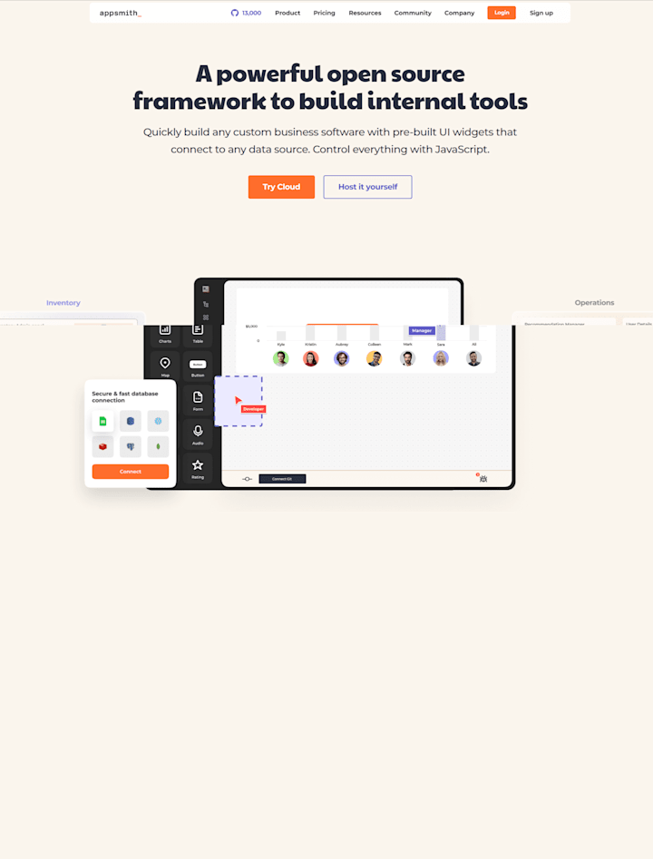 Cover image for Appsmith - Open-source platform to build internal tools