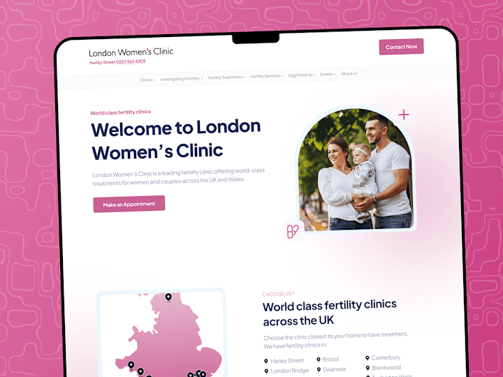 Cover image for Clinic Web Design UI UX 