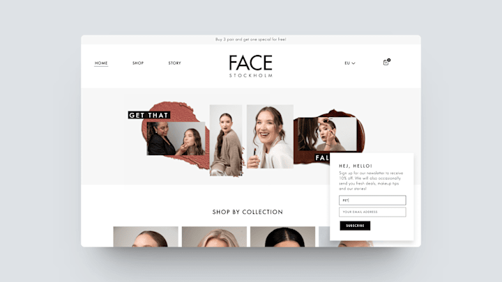 Cover image for FACE Stockholm – E-commerce & Branding