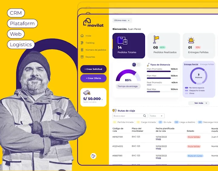 Cover image for Movilat - logistics / SaaS UI UX Design