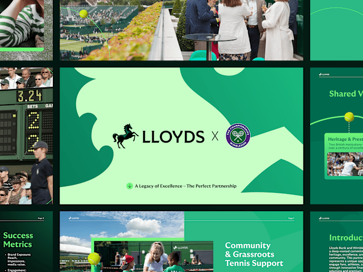 Cover image for Lloyds Bank x Wimbledon Partnership Pitch Deck