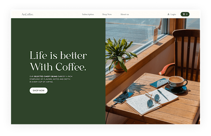 Cover image for Web Design | AoCoffee