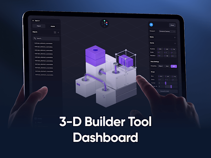 Cover image for 3d Builder Tool Dashboard Design