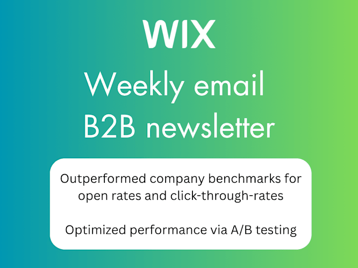 Cover image for Weekly email newsletter for B2B content