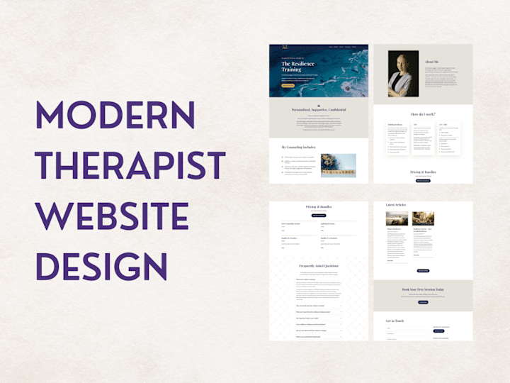 Cover image for Modern Therapist Website Design & Development