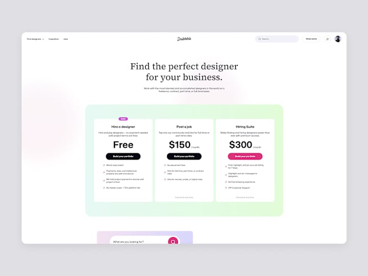 Cover image for Dribbble: Framer Development