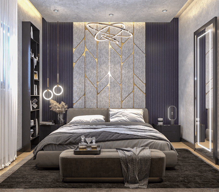 Cover image for Bedroom with dressing :: Behance