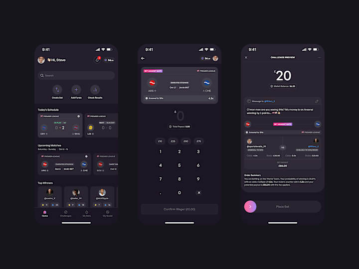 Cover image for Case Study: Designing the UX/UI for a sports betting mobile app