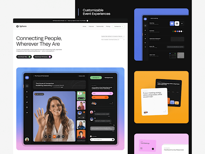 Cover image for Sphere | Events Platform Framer Landing Page