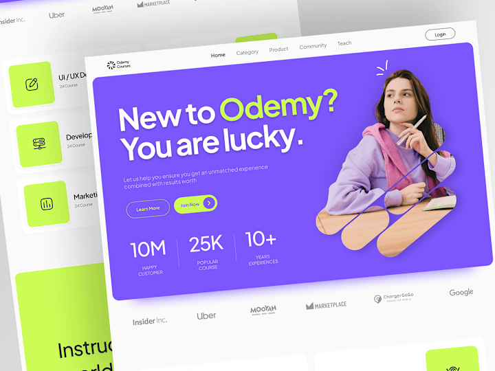 Cover image for Odemy - Online Course Landing Page