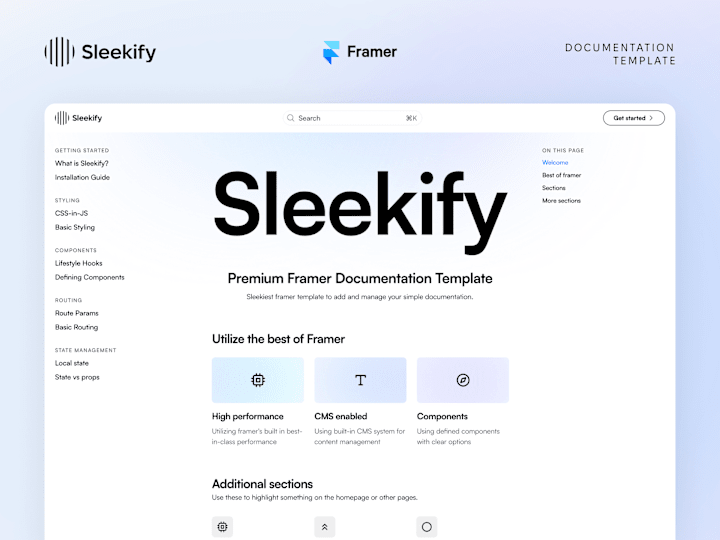 Cover image for Sleekify – Framer Premium Template