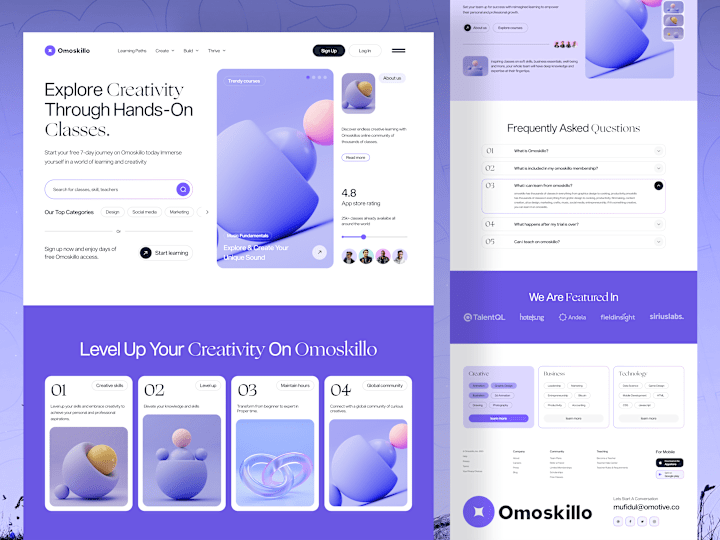 Cover image for Omoskillo - Website & Platform design