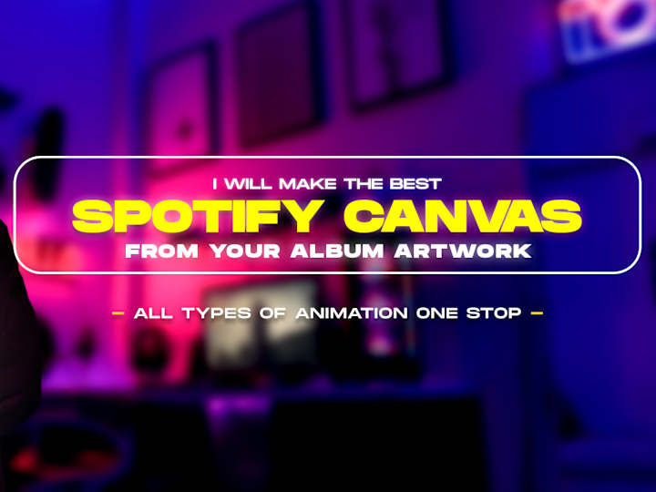 Cover image for I will animate your album cover art for a spotify canvas