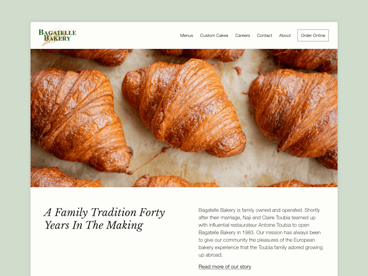 Cover image for Bakery Framer Landing Page Redesign