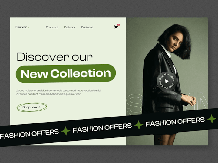 Cover image for Fashion web design - header