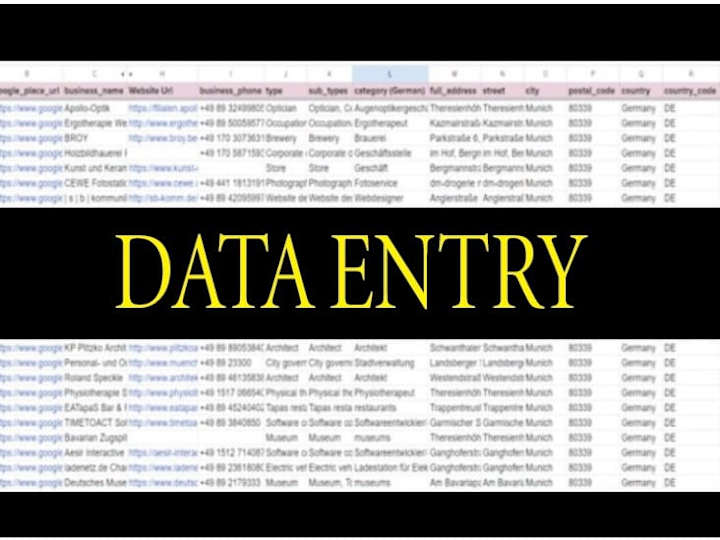 Cover image for I will be your accurate data entry,web research and convert file