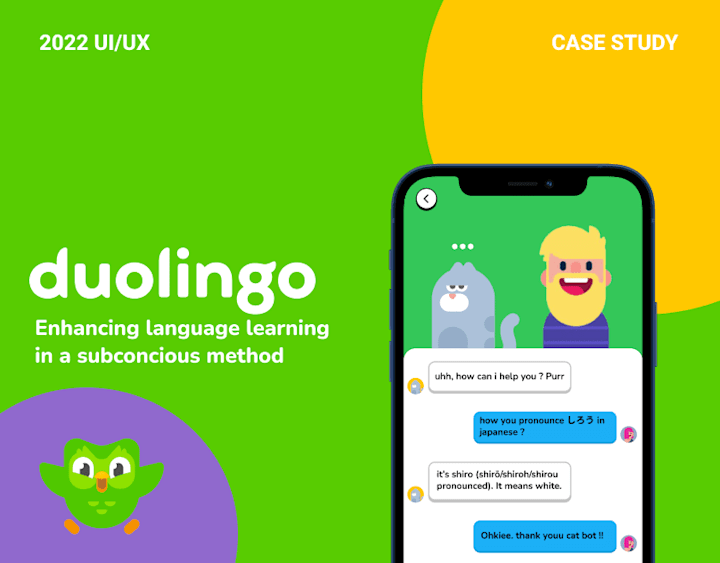 Cover image for UX RESEARCH : Duolingo Case Study