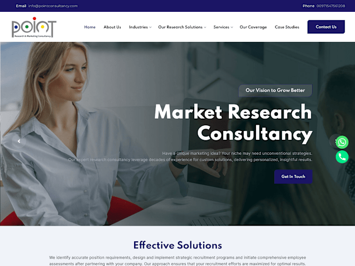 Cover image for Point Research & Marketing Agency | Custom website design