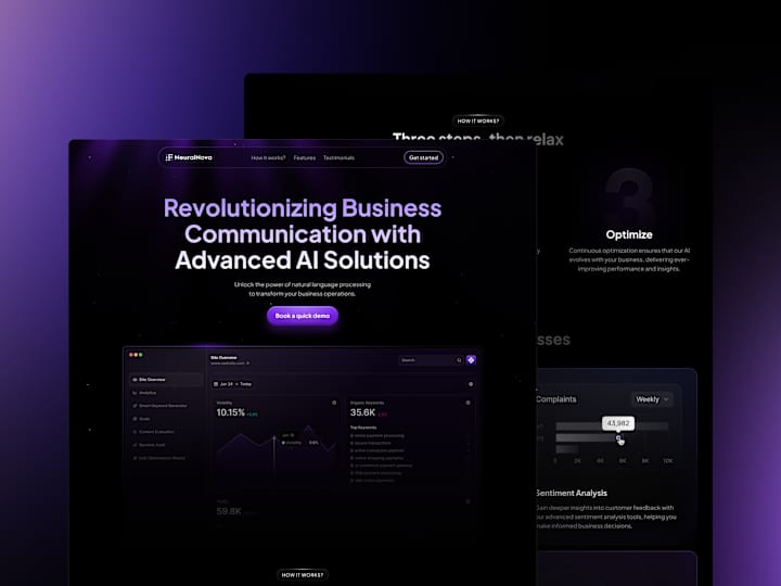 Cover image for NeuralNova: Website Design