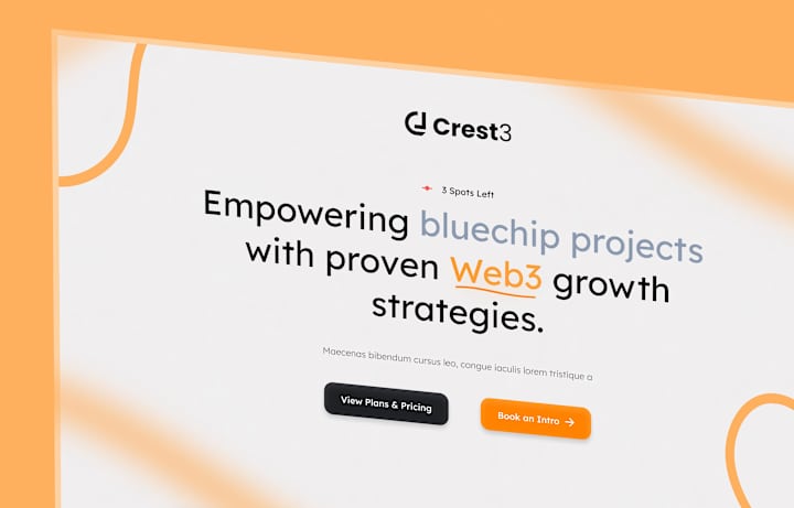 Cover image for Crest3 | Web Design