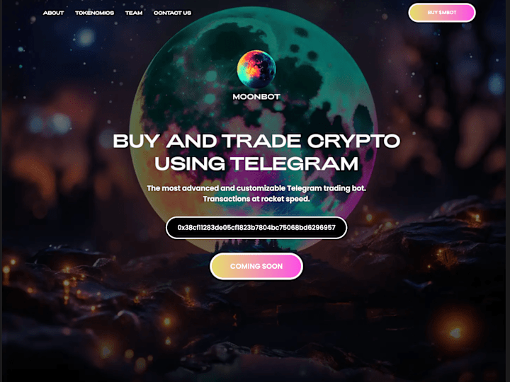 Cover image for MoonBot Crypto Trading Bot Landing Page