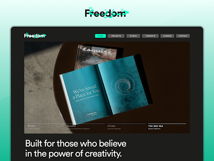 Cover image for Freedom Studio — A Bold & Purpose-Driven Framer Website 