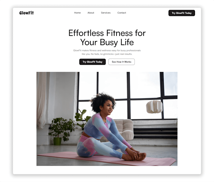 Cover image for GlowFit - Framer Website Development + Web Design