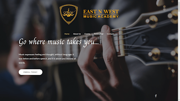 Cover image for Music Academy Website