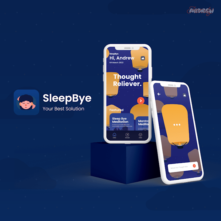 Cover image for SleepBye | Mobile Sleeping App | UIUX Design