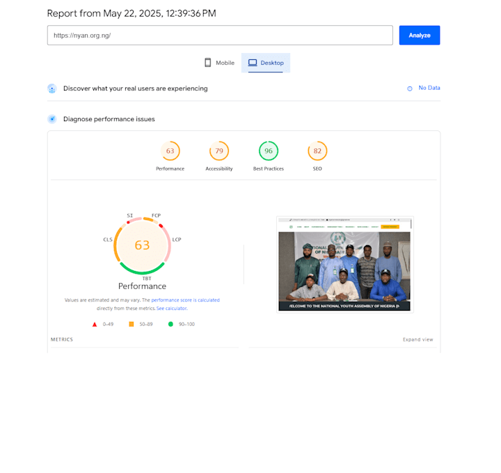 Cover image for NYAN - Web Performance & SEO Audit + Fixes