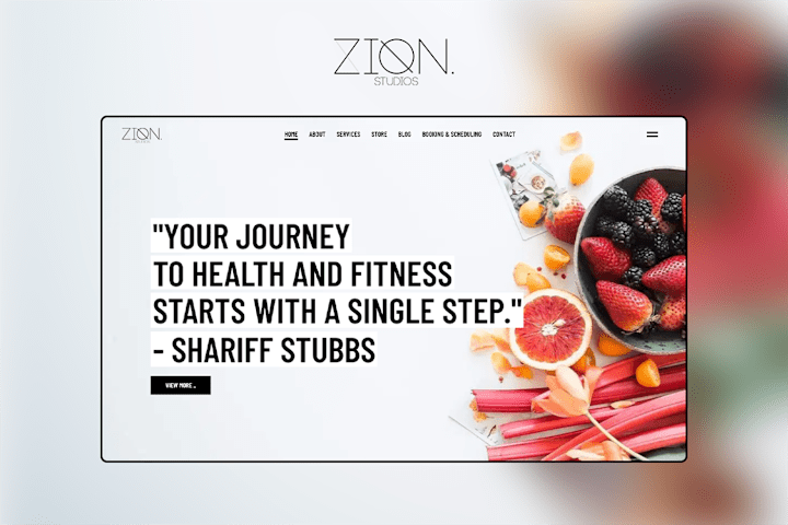 Cover image for Zion Fitness - Modern WordPress Website Design :: Behance